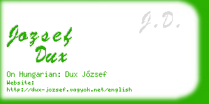 jozsef dux business card